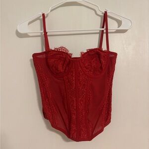Urban Outfitters Women's Red Bustier Corset Medium